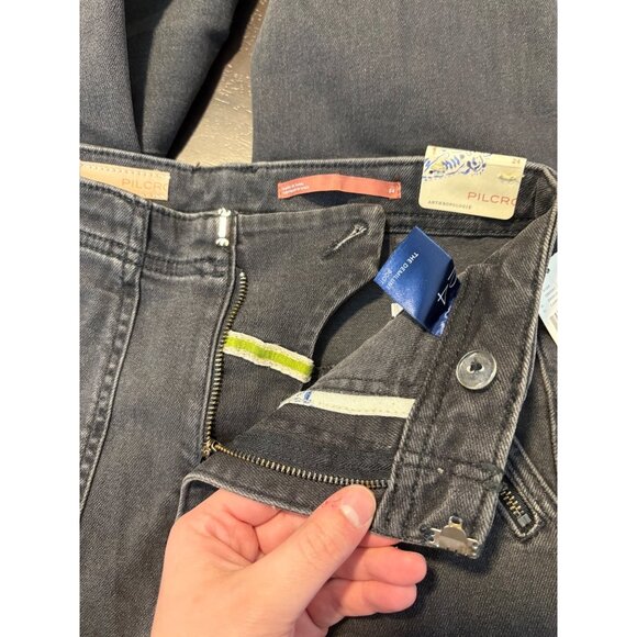 NEW Anthropologie Pilcro Demilune Cargo Bootcut Black Mid-Rise Denim Jeans 24 - Picture 9 of 16